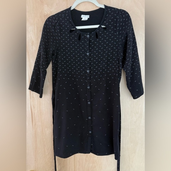 Anthropologie Cooperative Black Button-Up Dress: Eligible 3/$25 - Picture 8 of 11